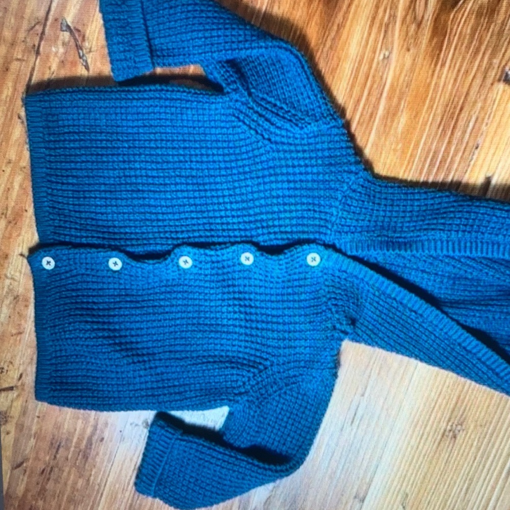 Carters Navy Hooded Button down cardigan sweater